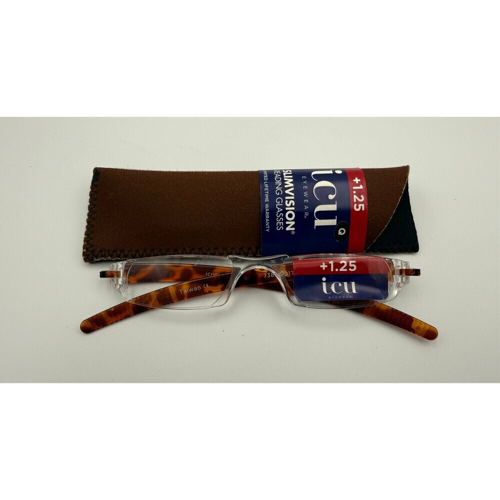 ICU Eyewear by Dr. Dean Edell Slim Vision Reading Glasses +1.25 Magnification